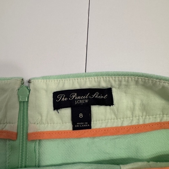 J.Crew The Pencil Skirt – Mint Green – Size 8 Minimalist Preppy Coastal Easter - Picture 4 of 8